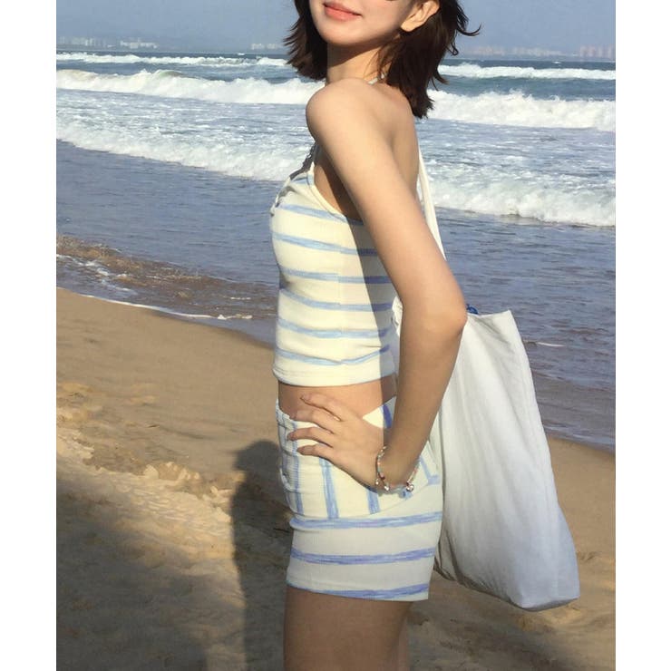 タンキニ風水着レディース ホルターネックビキニトップス ハイウエストショートパン… | SUNSHINE CLOSET | 詳細画像4 