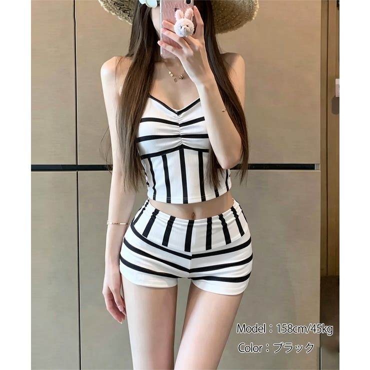 タンキニ風水着レディース ホルターネックビキニトップス ハイウエストショートパン… | SUNSHINE CLOSET | 詳細画像7 