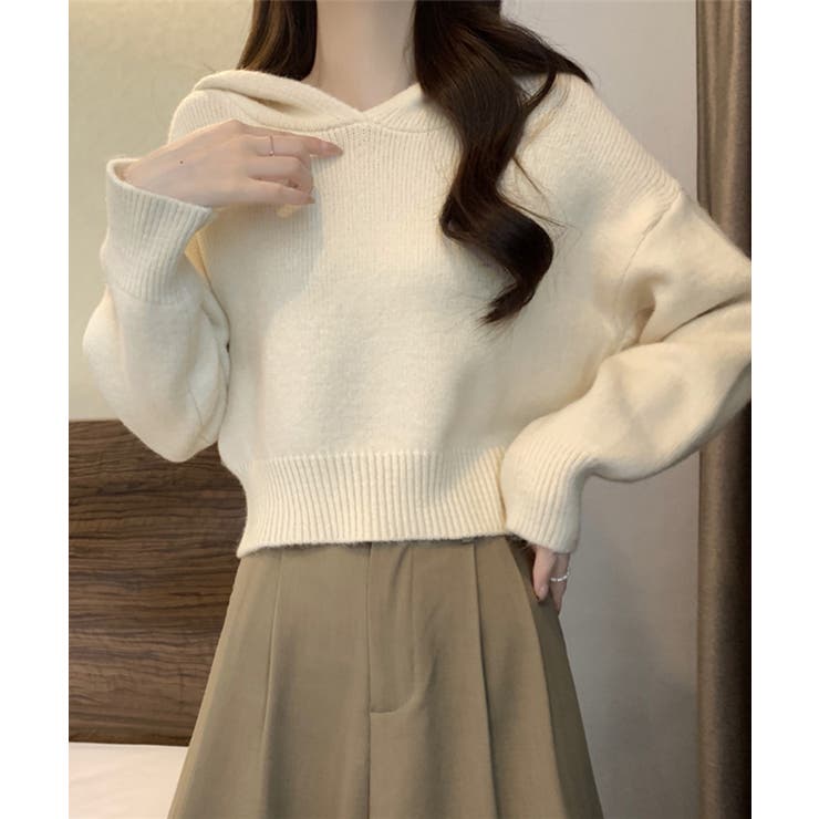 ニットパーカーフード付き ニットセーター | SUNSHINE CLOSET | 詳細画像1 