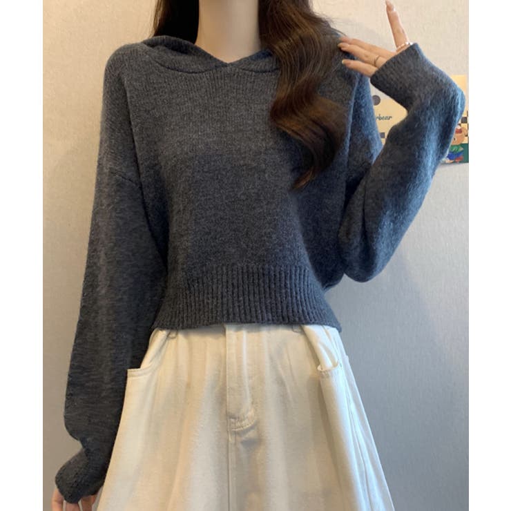 ニットパーカーフード付き ニットセーター | SUNSHINE CLOSET | 詳細画像12 