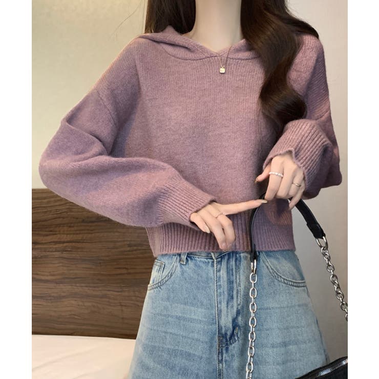 ニットパーカーフード付き ニットセーター | SUNSHINE CLOSET | 詳細画像15 