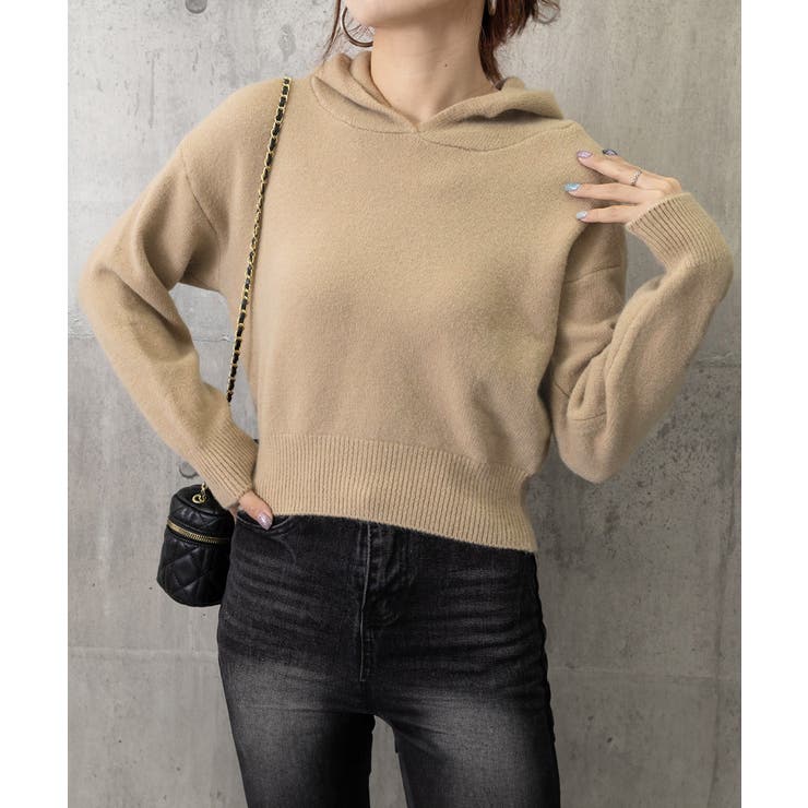 ニットパーカーフード付き ニットセーター | SUNSHINE CLOSET | 詳細画像21 