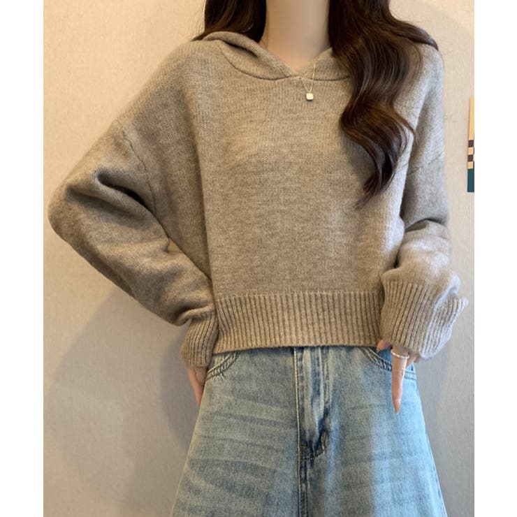 ニットパーカーフード付き ニットセーター | SUNSHINE CLOSET | 詳細画像6 