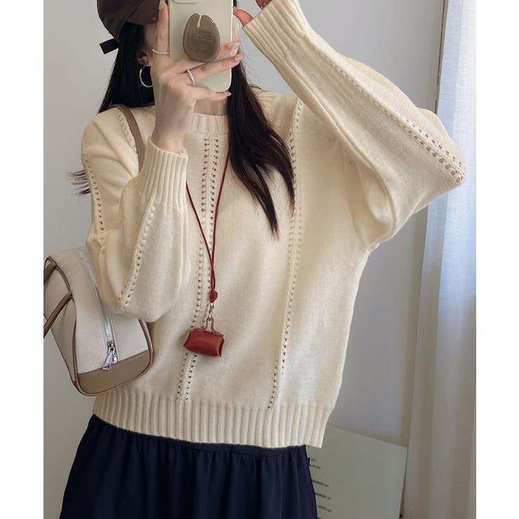 ニットトップス 秋冬クルーネックセーター | SUNSHINE CLOSET | 詳細画像1 