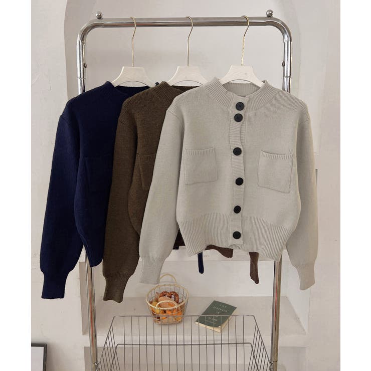 ショート丈ニットカーディガンポケット付き | SUNSHINE CLOSET | 詳細画像13 