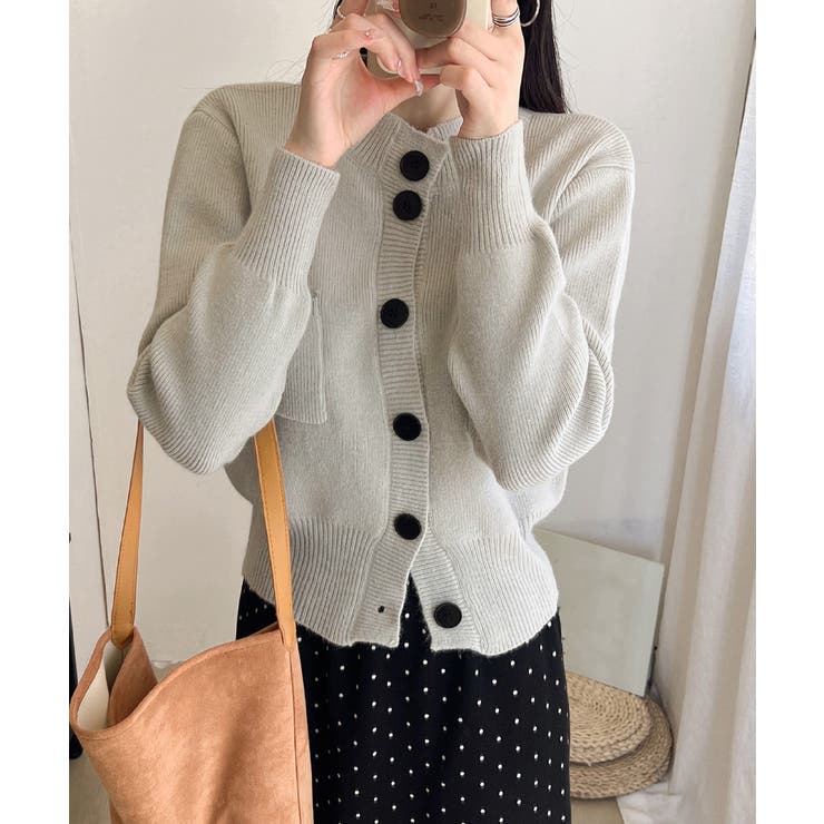 ショート丈ニットカーディガンポケット付き | SUNSHINE CLOSET | 詳細画像6 