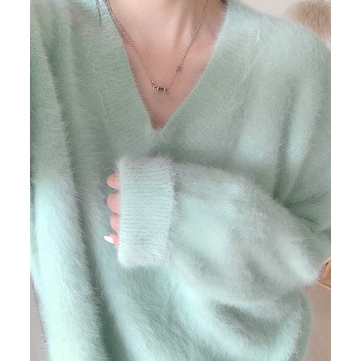 シャギーニットトップスふわふわニット秋冬 | SUNSHINE CLOSET | 詳細画像13 