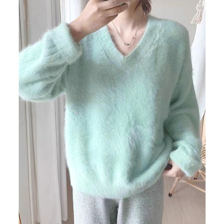 シャギーニットトップスふわふわニット秋冬 | SUNSHINE CLOSET | 詳細画像14 