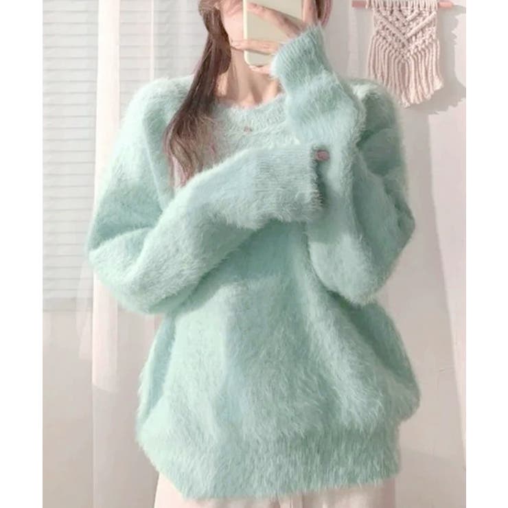 シャギーニットトップスふわふわニット秋冬 | SUNSHINE CLOSET | 詳細画像15 