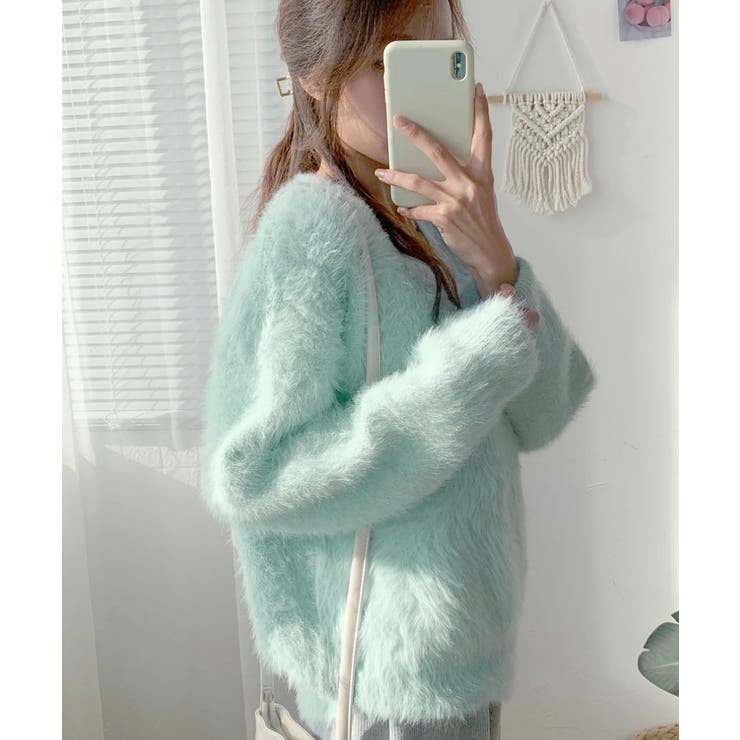 シャギーニットトップスふわふわニット秋冬 | SUNSHINE CLOSET | 詳細画像16 