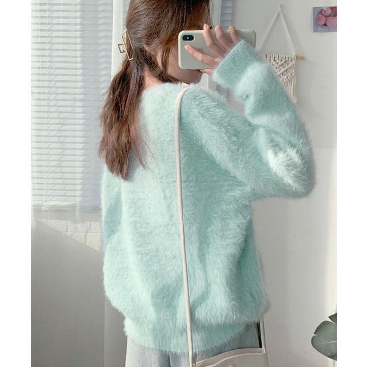 シャギーニットトップスふわふわニット秋冬 | SUNSHINE CLOSET | 詳細画像17 