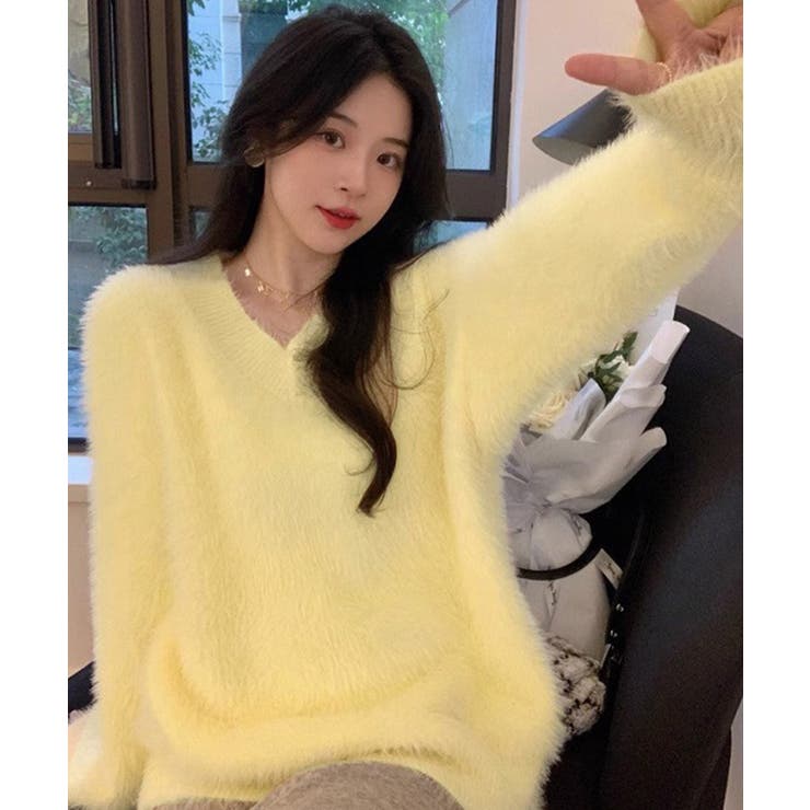 シャギーニットトップスふわふわニット秋冬 | SUNSHINE CLOSET | 詳細画像18 