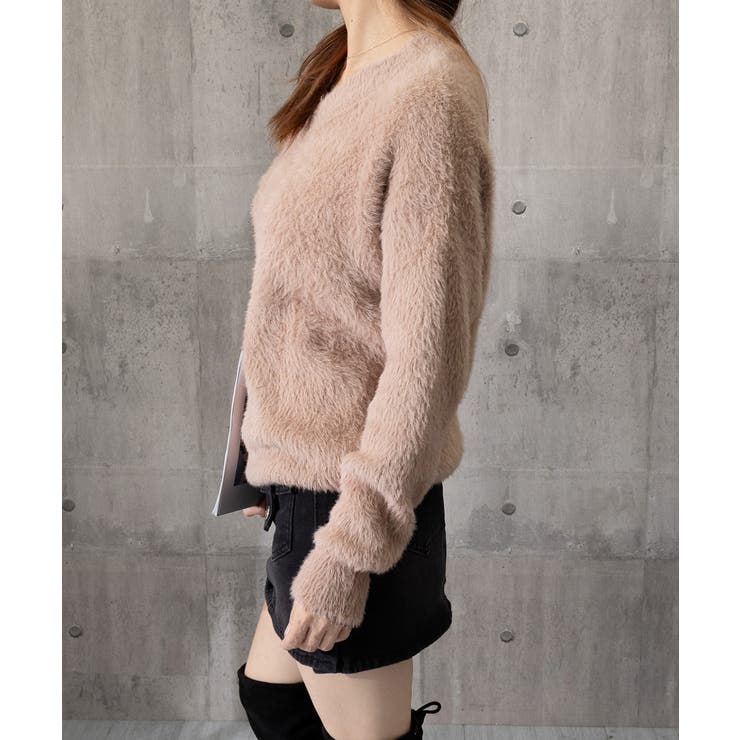 シャギーニットトップスふわふわニット秋冬 | SUNSHINE CLOSET | 詳細画像30 