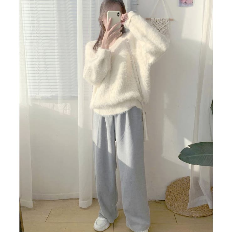 シャギーニットトップスふわふわニット秋冬 | SUNSHINE CLOSET | 詳細画像4 