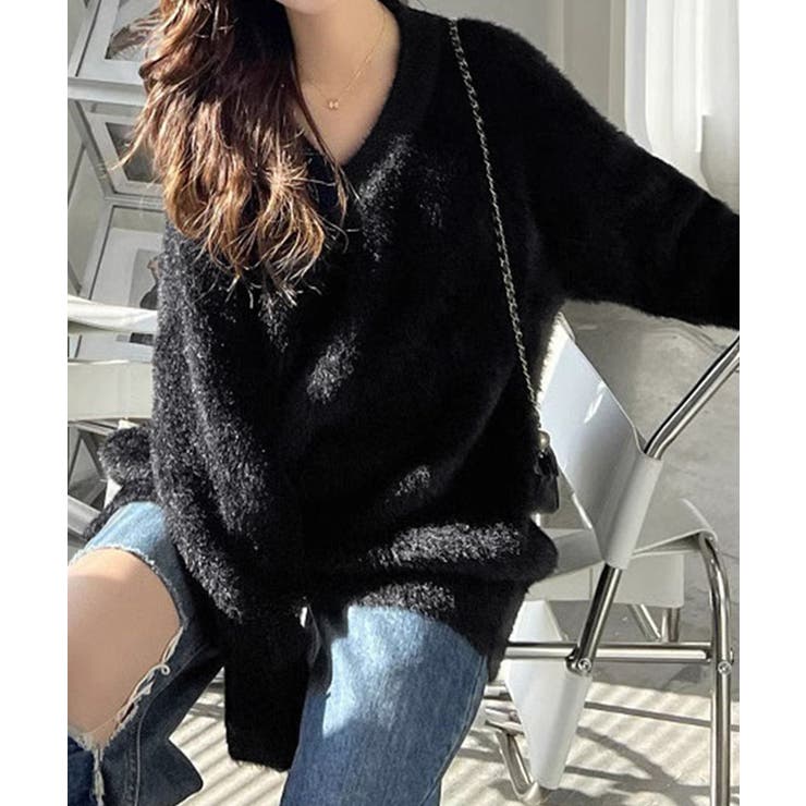 シャギーニットトップスふわふわニット秋冬 | SUNSHINE CLOSET | 詳細画像8 