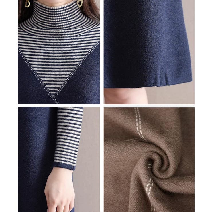 レイヤード風ニットワンピース レディース | SUNSHINE CLOSET | 詳細画像14 