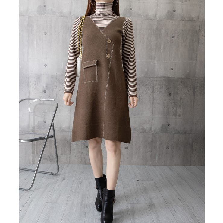 レイヤード風ニットワンピース レディース | SUNSHINE CLOSET | 詳細画像15 