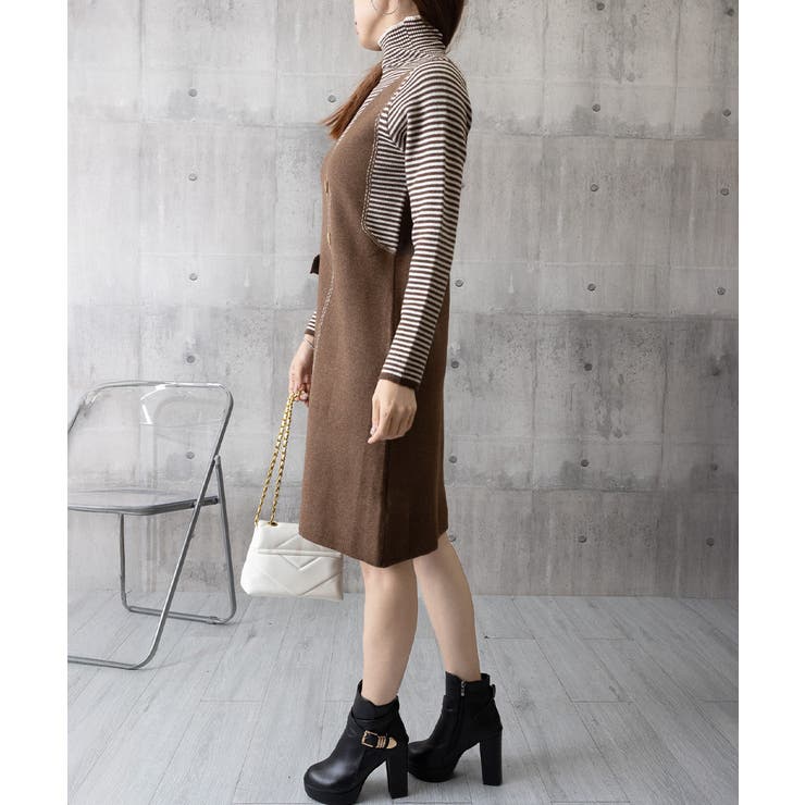 レイヤード風ニットワンピース レディース | SUNSHINE CLOSET | 詳細画像16 