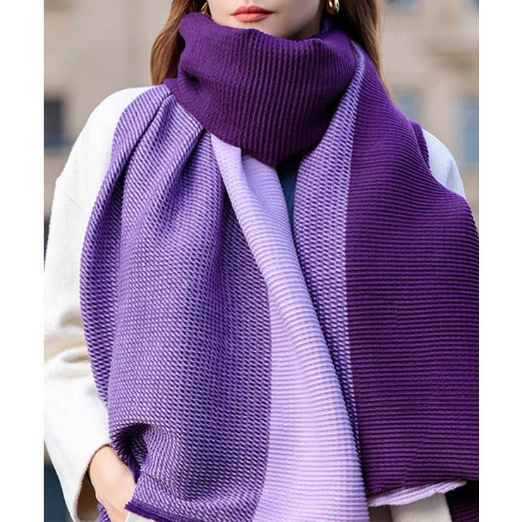 リバーシブルマフラー 配色 大判ストール | SUNSHINE CLOSET | 詳細画像14 