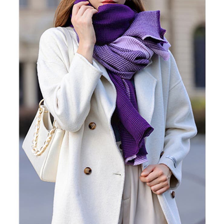 リバーシブルマフラー 配色 大判ストール | SUNSHINE CLOSET | 詳細画像15 