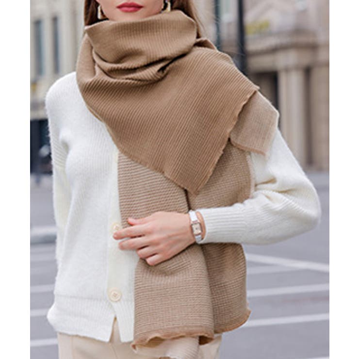 リバーシブルマフラー 配色 大判ストール | SUNSHINE CLOSET | 詳細画像5 