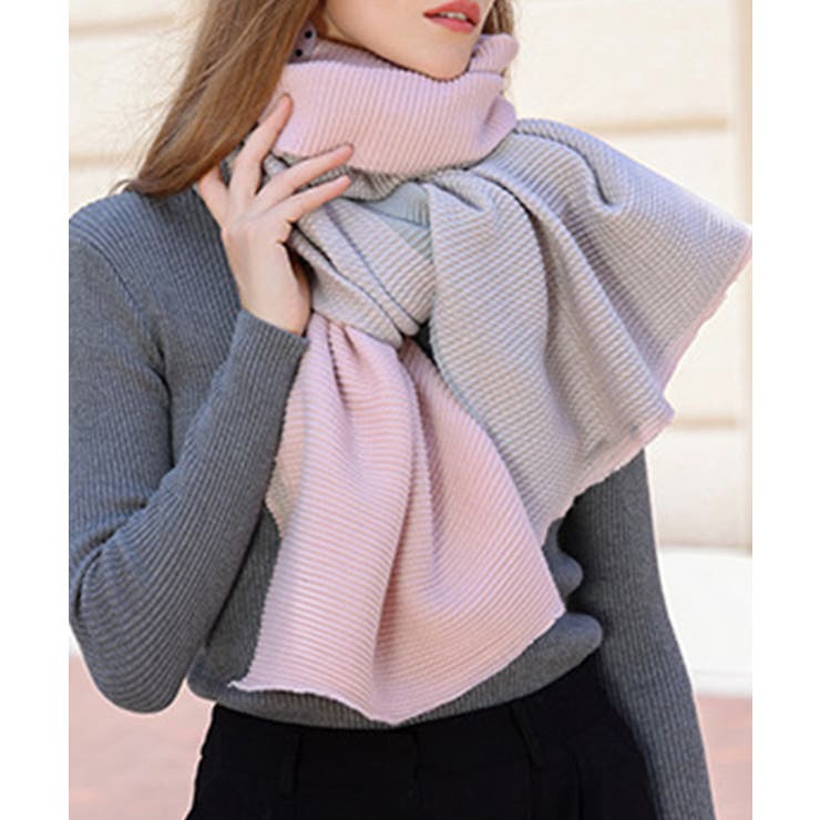 リバーシブルマフラー 配色 大判ストール | SUNSHINE CLOSET | 詳細画像8 