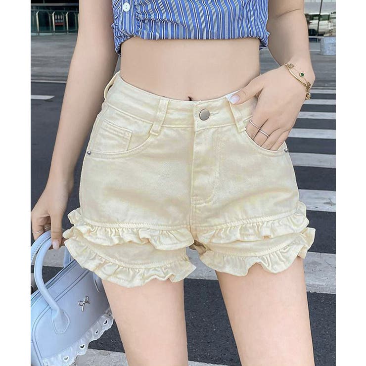 レディース 裾フリルデニムショーパン 美脚脚長 | SUNSHINE CLOSET | 詳細画像10 