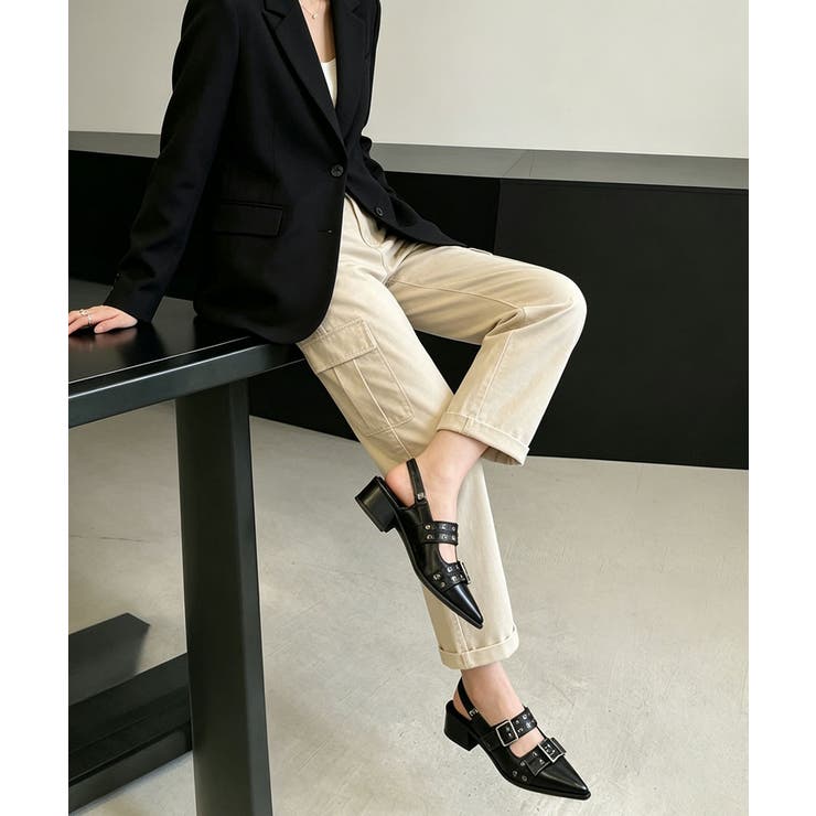 チャンキーヒールパンプスレディース 歩きやすいバックストラップパンプスモード系バ… | SUNSHINE CLOSET | 詳細画像13 