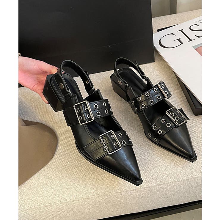 チャンキーヒールパンプスレディース 歩きやすいバックストラップパンプスモード系バ… | SUNSHINE CLOSET | 詳細画像14 