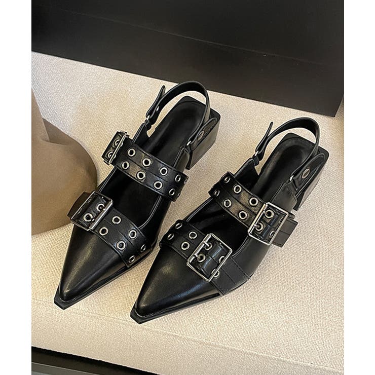チャンキーヒールパンプスレディース 歩きやすいバックストラップパンプスモード系バ… | SUNSHINE CLOSET | 詳細画像15 