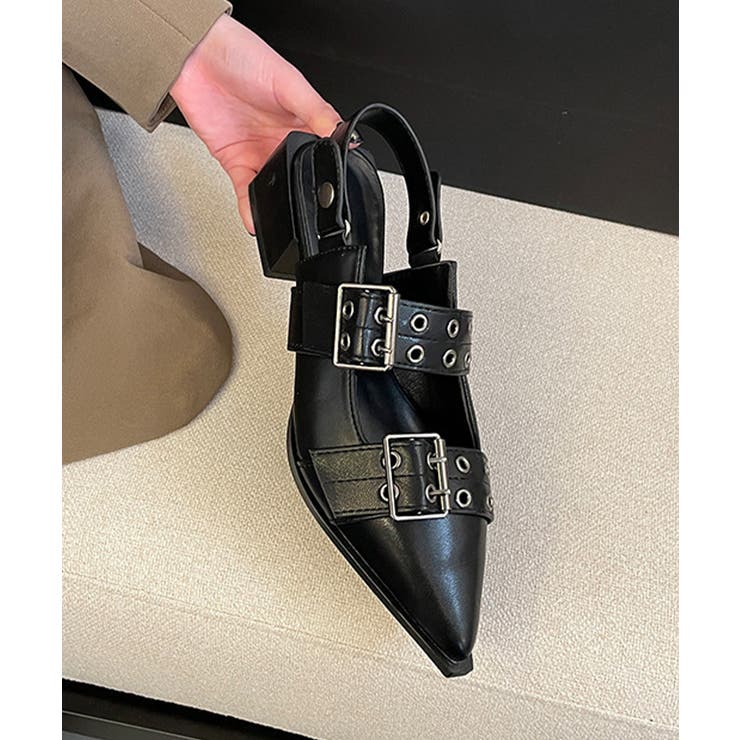 チャンキーヒールパンプスレディース 歩きやすいバックストラップパンプスモード系バ… | SUNSHINE CLOSET | 詳細画像16 