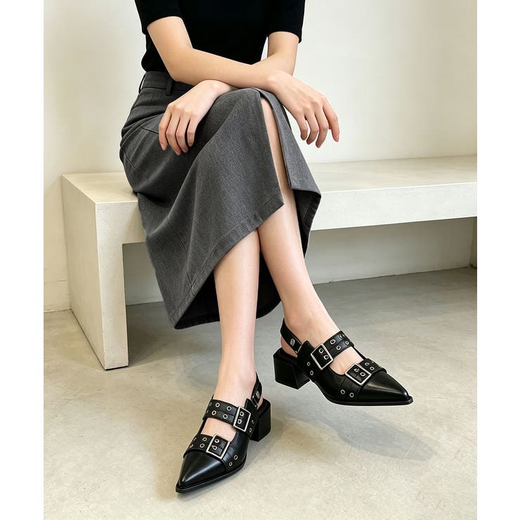 チャンキーヒールパンプスレディース 歩きやすいバックストラップパンプスモード系バ… | SUNSHINE CLOSET | 詳細画像9 
