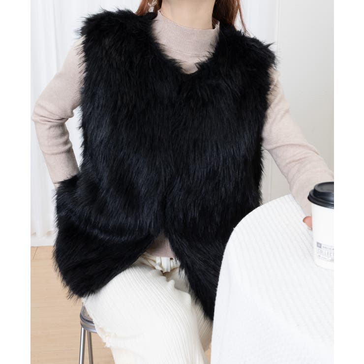 フェイクファーベスト ふわふわファージレ | SUNSHINE CLOSET | 詳細画像10 