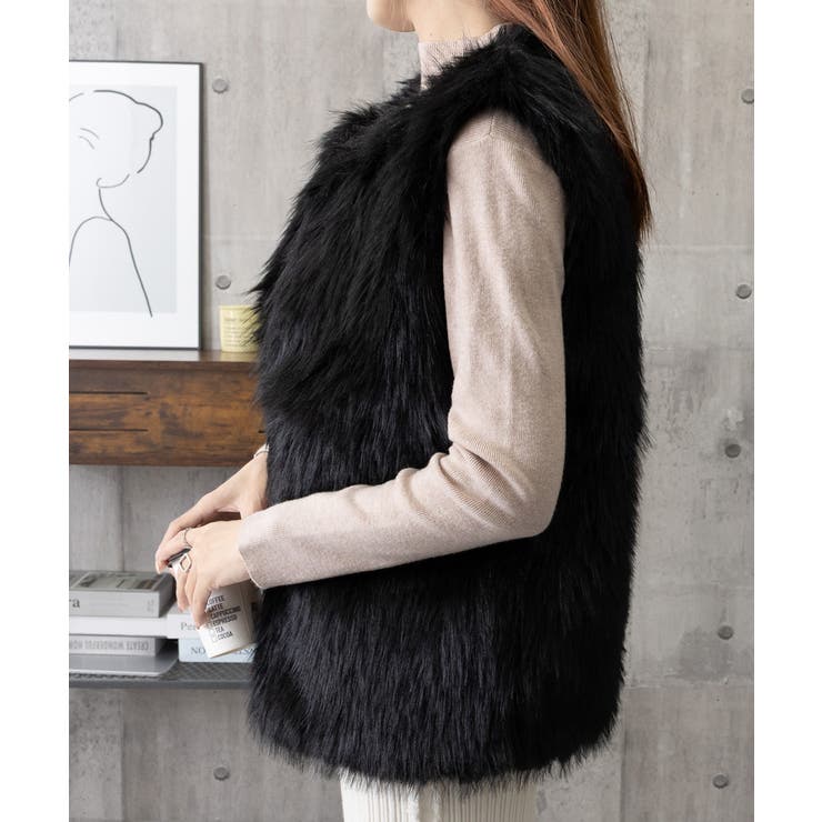 フェイクファーベスト ふわふわファージレ | SUNSHINE CLOSET | 詳細画像11 