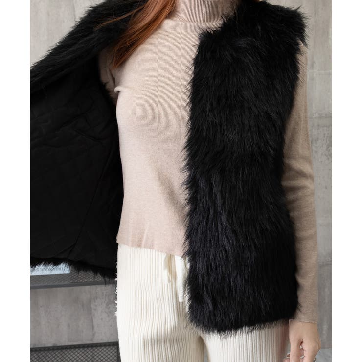 フェイクファーベスト ふわふわファージレ | SUNSHINE CLOSET | 詳細画像12 