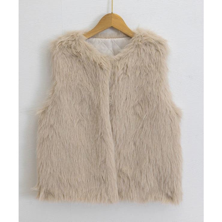 フェイクファーベスト ふわふわファージレ | SUNSHINE CLOSET | 詳細画像18 