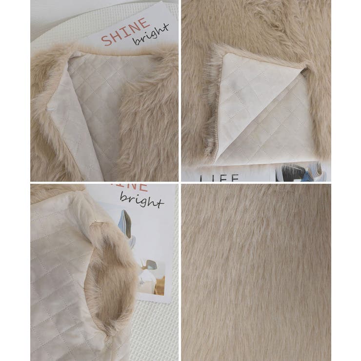 フェイクファーベスト ふわふわファージレ | SUNSHINE CLOSET | 詳細画像22 