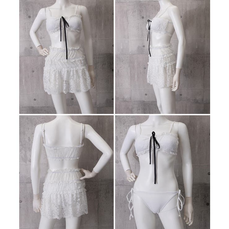 フロントリボンビキニ セクシーショーツ シアーレーススカート付き | SUNSHINE CLOSET | 詳細画像19 