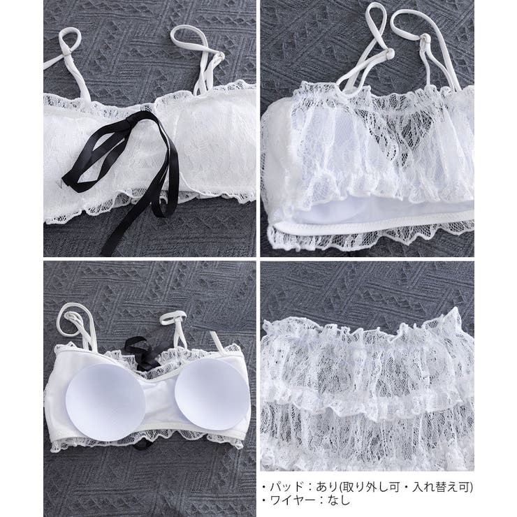 フロントリボンビキニ セクシーショーツ シアーレーススカート付き | SUNSHINE CLOSET | 詳細画像20 