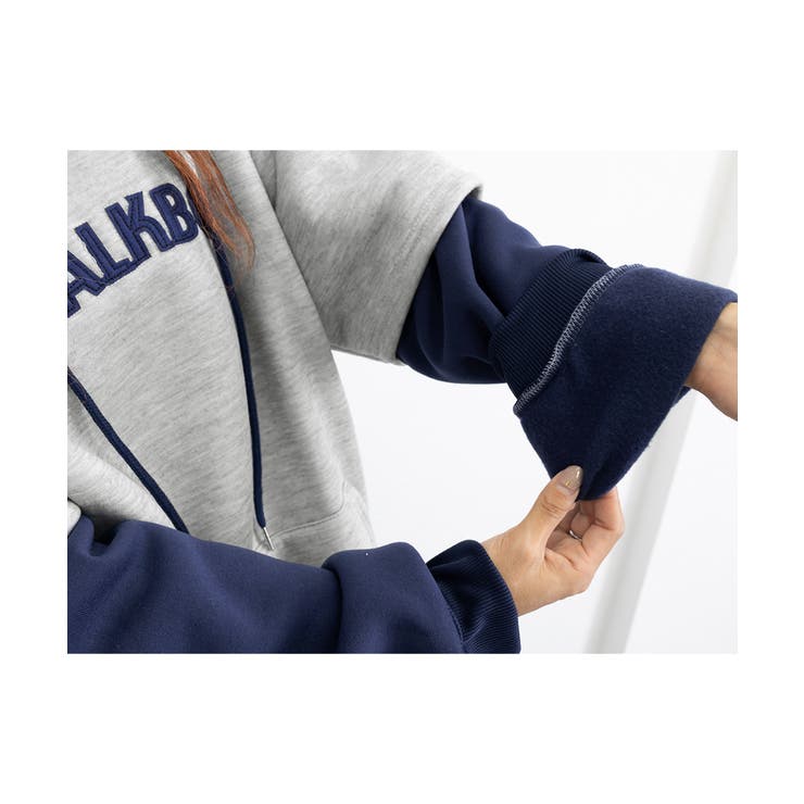 裏起毛 レイヤード風 パーカーレディース | SUNSHINE CLOSET | 詳細画像17 