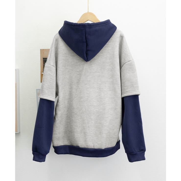 裏起毛 レイヤード風 パーカーレディース | SUNSHINE CLOSET | 詳細画像19 