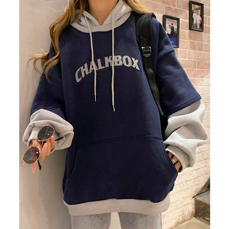 裏起毛 レイヤード風 パーカーレディース | SUNSHINE CLOSET | 詳細画像3 