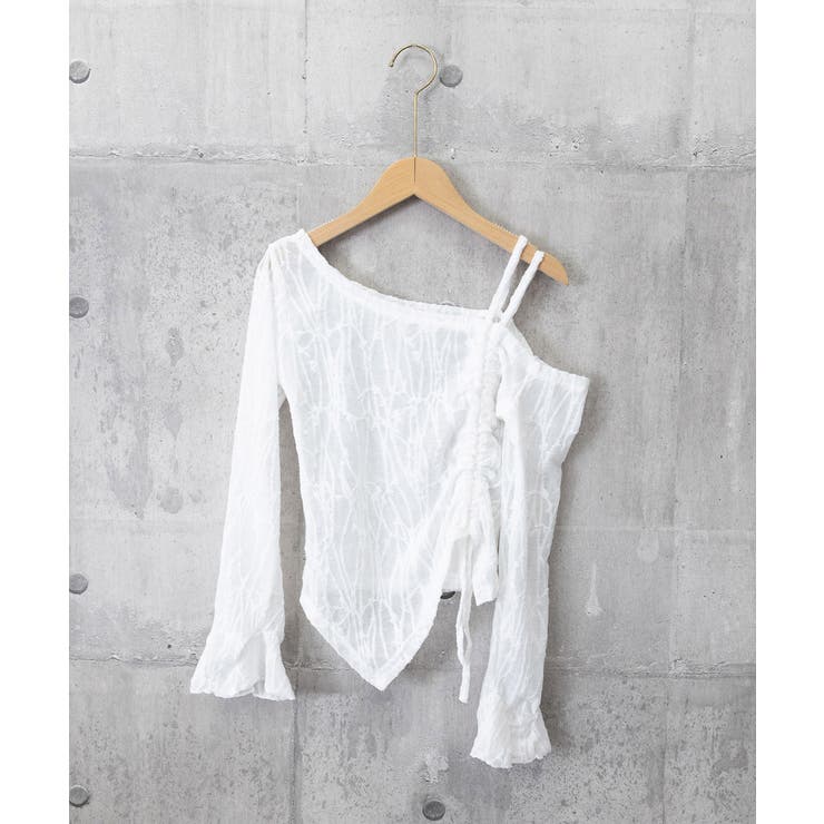 ワンオフショルダーレースTシャツギャザー | SUNSHINE CLOSET | 詳細画像19 