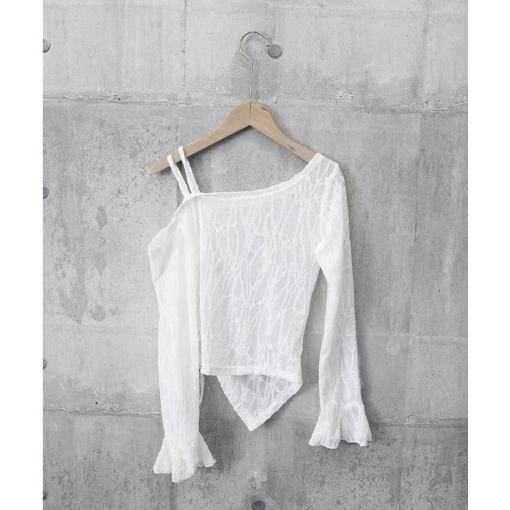 ワンオフショルダーレースTシャツギャザー | SUNSHINE CLOSET | 詳細画像20 