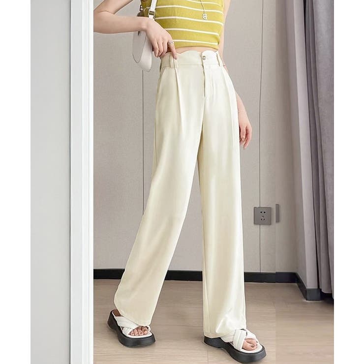 ハイウエスト美脚脚長ロングパンツ 上品イージーパンツ 細見えスラックスきれいめス… | SUNSHINE CLOSET | 詳細画像10 