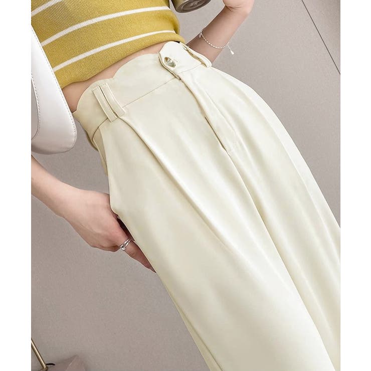 ハイウエスト美脚脚長ロングパンツ 上品イージーパンツ 細見えスラックスきれいめス… | SUNSHINE CLOSET | 詳細画像14 