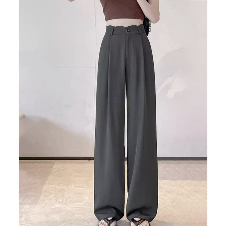 ハイウエスト美脚脚長ロングパンツ 上品イージーパンツ 細見えスラックスきれいめス… | SUNSHINE CLOSET | 詳細画像15 