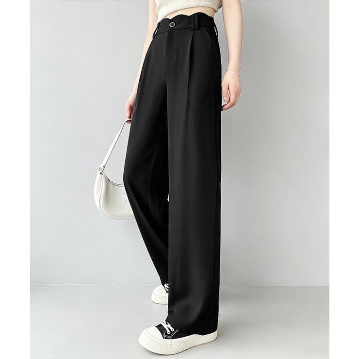 ハイウエスト美脚脚長ロングパンツ 上品イージーパンツ 細見えスラックスきれいめス… | SUNSHINE CLOSET | 詳細画像7 