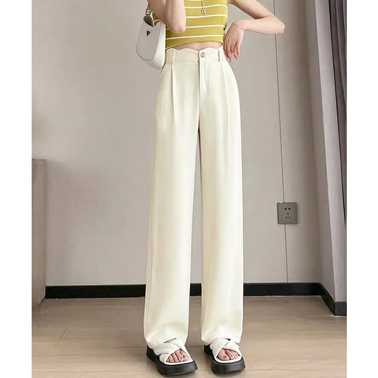 ハイウエスト美脚脚長ロングパンツ 上品イージーパンツ 細見えスラックスきれいめス… | SUNSHINE CLOSET | 詳細画像9 