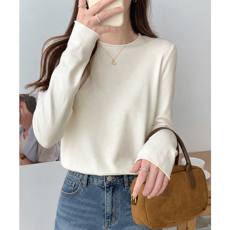 ベーシックニットカットソー きれいめ シンプルニットインナー | SUNSHINE CLOSET | 詳細画像11 